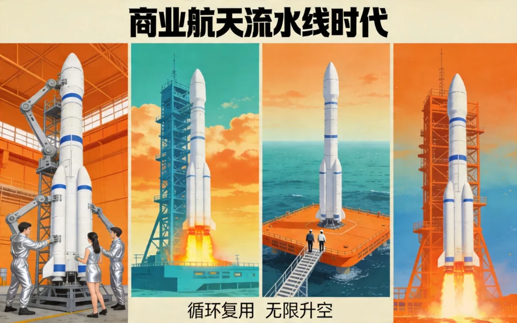 商业航天流水线时代，火箭发射回收循环流程