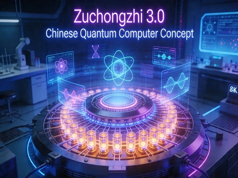 量子纠错配图 - 105量子比特超导量子计算机核心技术